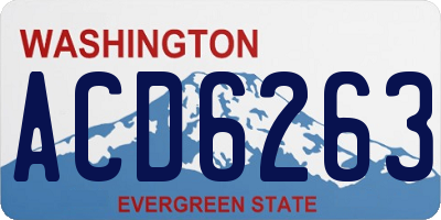 WA license plate ACD6263
