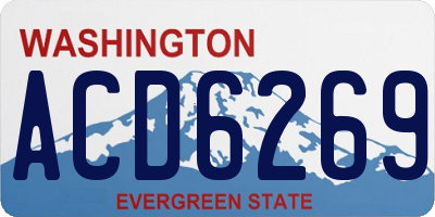 WA license plate ACD6269