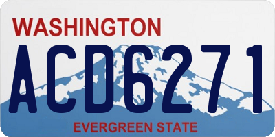 WA license plate ACD6271