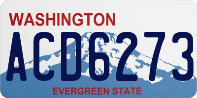 WA license plate ACD6273