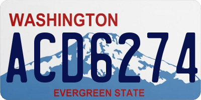 WA license plate ACD6274