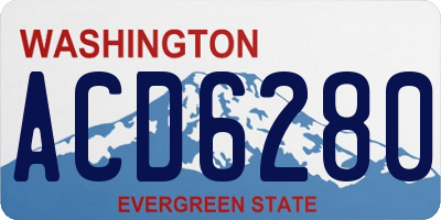 WA license plate ACD6280
