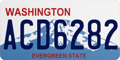 WA license plate ACD6282