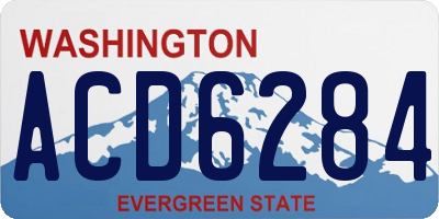 WA license plate ACD6284