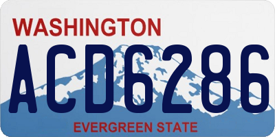 WA license plate ACD6286