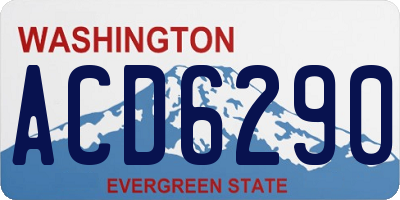 WA license plate ACD6290