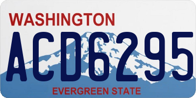 WA license plate ACD6295
