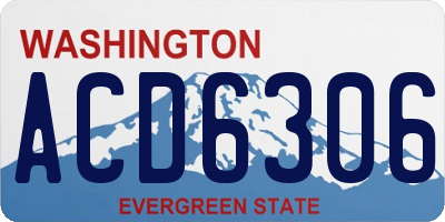 WA license plate ACD6306