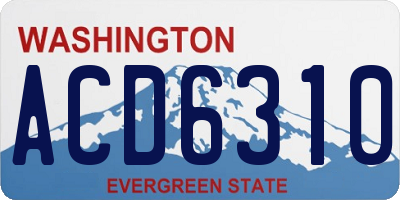 WA license plate ACD6310