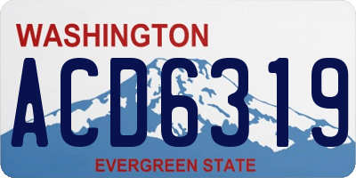 WA license plate ACD6319