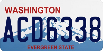 WA license plate ACD6338