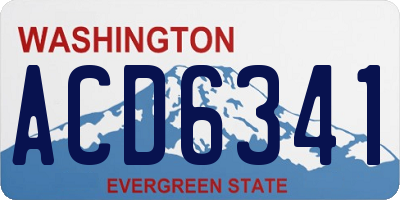WA license plate ACD6341