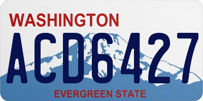 WA license plate ACD6427