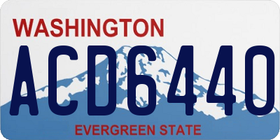 WA license plate ACD6440