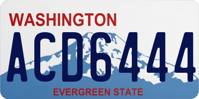 WA license plate ACD6444