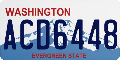 WA license plate ACD6448
