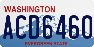WA license plate ACD6460