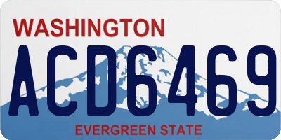 WA license plate ACD6469