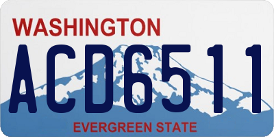 WA license plate ACD6511