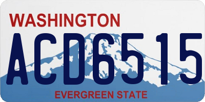 WA license plate ACD6515