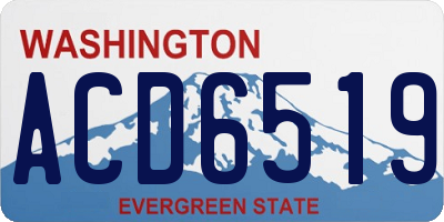 WA license plate ACD6519