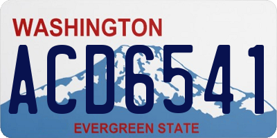 WA license plate ACD6541