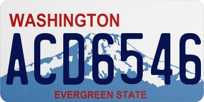 WA license plate ACD6546