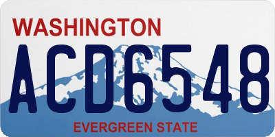 WA license plate ACD6548
