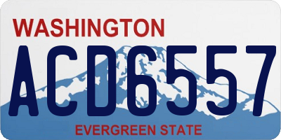 WA license plate ACD6557