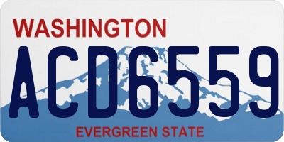 WA license plate ACD6559