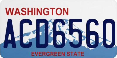 WA license plate ACD6560