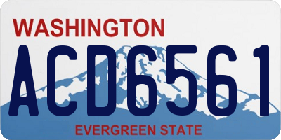 WA license plate ACD6561
