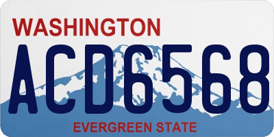 WA license plate ACD6568