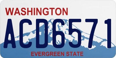WA license plate ACD6571