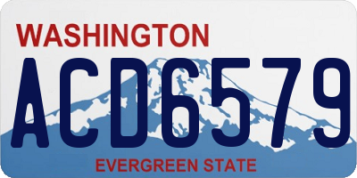 WA license plate ACD6579
