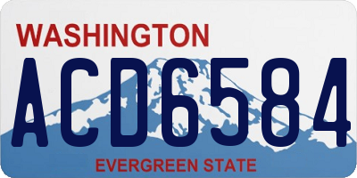 WA license plate ACD6584