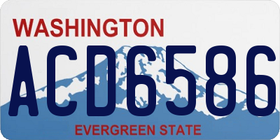 WA license plate ACD6586