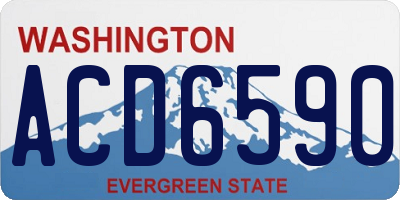 WA license plate ACD6590