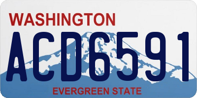 WA license plate ACD6591