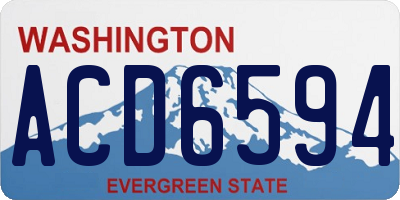 WA license plate ACD6594