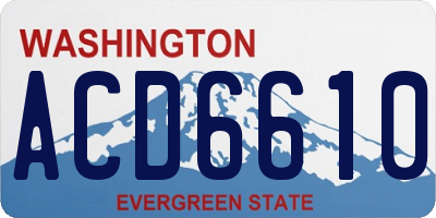 WA license plate ACD6610