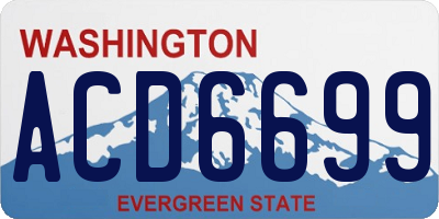 WA license plate ACD6699