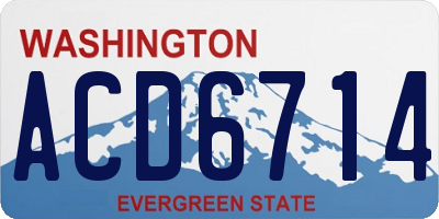 WA license plate ACD6714