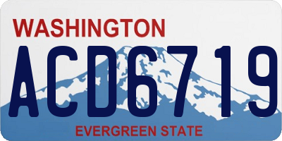 WA license plate ACD6719