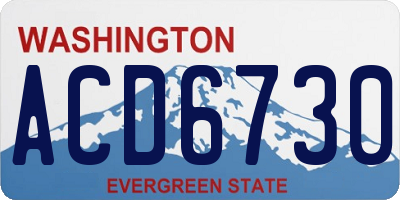 WA license plate ACD6730