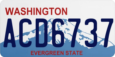 WA license plate ACD6737