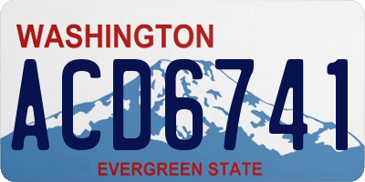 WA license plate ACD6741