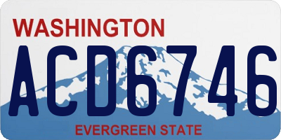 WA license plate ACD6746