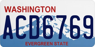 WA license plate ACD6769