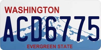 WA license plate ACD6775